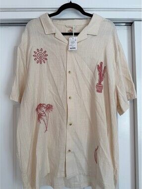 XXL Marine Layer Stretch Selvage Embroidered Resort Shirt